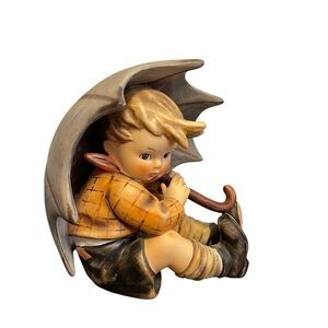 Goebel Hummel Umbrella Boy Figurine Vintage West Germany Porcelain 152/0 B